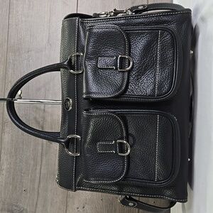 Dooney & Bourke Black Pebble Leather Crossbody  Bag